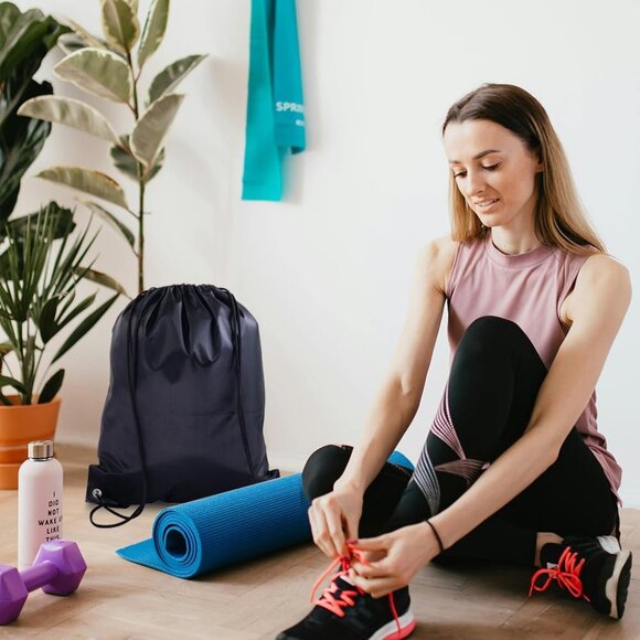 Customizable Lightweight Drawstring Backpack Set - Perfect for Gym & Travel - Picture 2 of 7